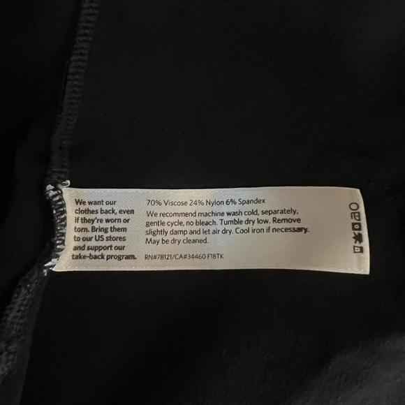 Eileen Fisher Stretch Crepe Crew Neck Short Sleeve Dress with Front Pockets, L - Picture 8 of 8